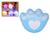 Luminous Glow Paw LED Light Up Paw Pillow with Speaker