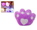 Luminous Glow Paw LED Light Up Paw Pillow with Speaker