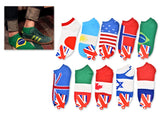 10 Pairs One Size National Flag Series World Cup Cotton Ankle Socks