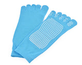 5 Pairs Plain Colors Full Toes Yoga Slipper Socks Set