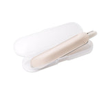Luxury Leather Single Pen Holder with Transparent Case - White