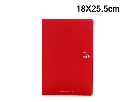 7 x 9 Inches 46 Pages Writing Composition Notebook Memo Book - Red