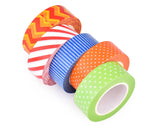 10 Pcs 1.5m Washi Making Tapes with 2 Pcs Tape Dispensers