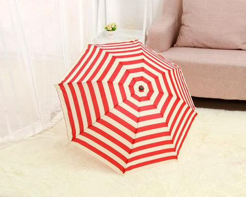 Striped Folding UV Protection Umbrella