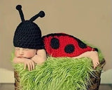 Crochet Knitted Newborn Photography Prop Baby Outfit Costume - Ladybug