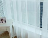 1x2.7M Elegant Window Sheer Curtain - Pure White