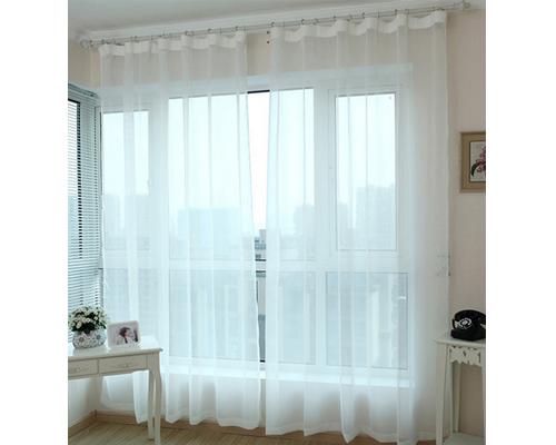 1x2.7M Elegant Window Sheer Curtain - Pure White