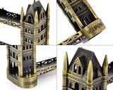 Metallic London Tower Bridge Model Statue Decoration