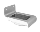 Solar Powered 16 LED Motion Sensor Stairway Outdoor Wall Light-Silver