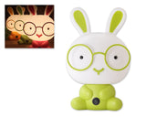 Cute Cartoon Nursery Night Light-Green Rabbit