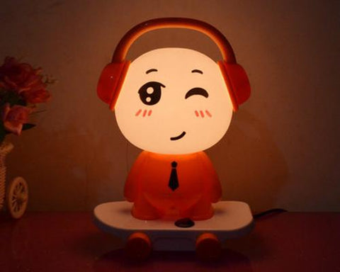 Cute Kid Cartoon Table Desk Home Switch Night Lamp Light- Orange DJ