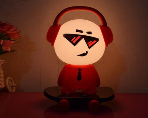 Cute Kid Cartoon Table Nightlight-Red DJ