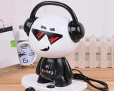 Cute Kid Cartoon Table Nightlight-Black DJ