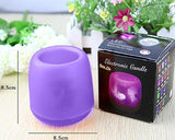 Voice Control LED Candle Night Light - Purple