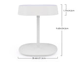 Compact LED Makeup Mirror with Table Lamp - White