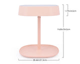 Compact LED Makeup Mirror with Table Lamp - Pink