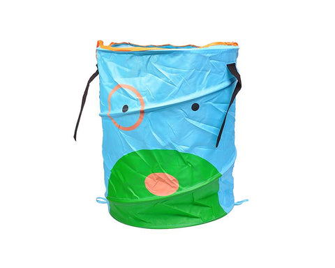 Cartoon Dog Foldable Pop-up Laundry Basket - Blue