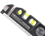 Multipurpose Laser Level with Bubble Level Measure Tape and Rulers