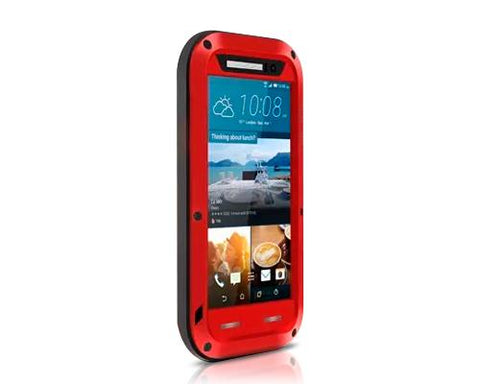 Waterproof Series HTC One M9 Metal Case - Red