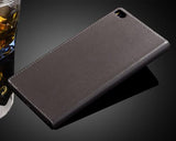 Eyelet Series Huawei P8 Flip Leather Case - Blue