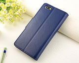 Fold Series Huawei P8 Flip Leather Case - Blue