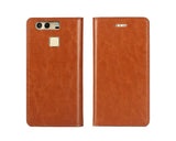 Wallet Series Huawei P9 Genuine Leather Case - Brown