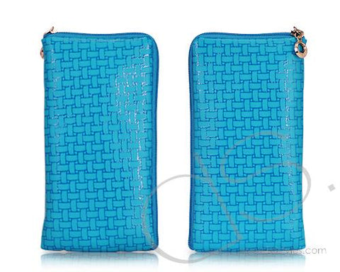 Zipper Series Leather Pouch iPhone 5 and 5S Case - Blue