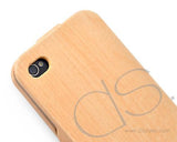 Wooden Series iPhone 4 and 4S Leather Flip Case - Light Brown