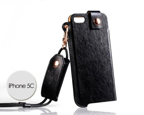 Eternal Series iPhone 5C Leather Case - Black