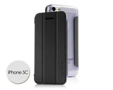 Veins Series iPhone 5C Flip Leather Case - Black