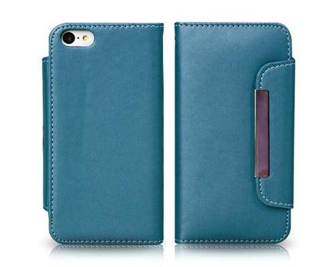 Wallet Series iPhone 5C Flip Leather Case - Green
