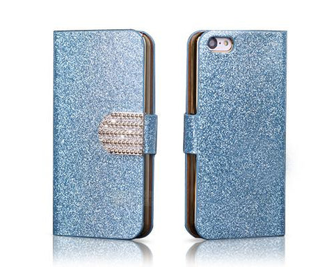 Twinkle Series iPhone 5C Flip Leather Case - Ice Blue