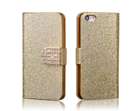 Twinkle Series iPhone 5C Flip Leather Case - Gold