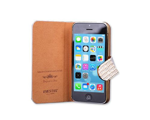 Twinkle Series iPhone 5C Flip Leather Case - Silver