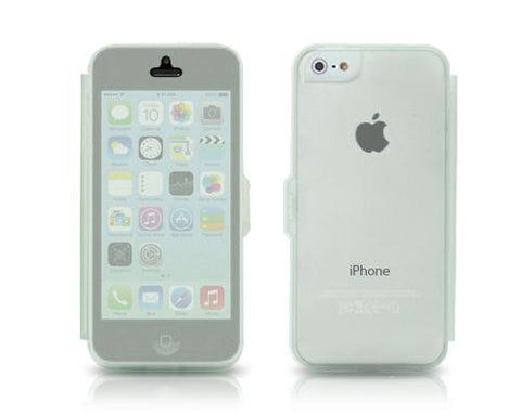 Translucent Series iPhone 5C Flip Silicone Case - White