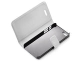 Twill Series iPhone 5 and 5S Flip Leather Case - White