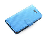 Twill Series iPhone 5 and 5S Flip Leather Case - Blue
