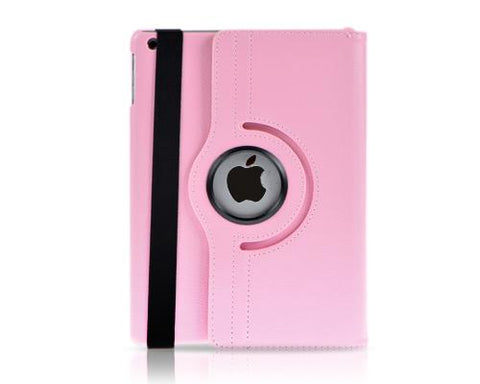 Rotating Series iPad Mini 4 Flip Leather Case - Pink