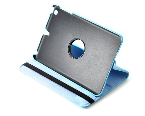 Rotating Series iPad Mini 4 Flip Leather Case - Sky Blue