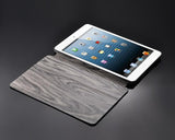 Wooden Series iPad Mini Flip Leather Case - Gray