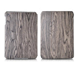 Wooden Series iPad Mini Flip Leather Case - Gray