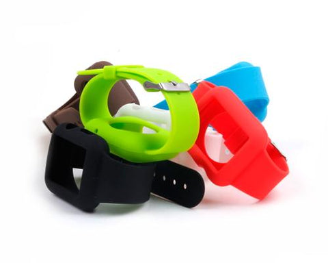 42mm Silicone Apple Watch iWatch Band Strap with Case - Black