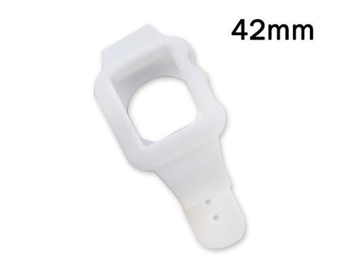 42mm Silicone Apple Watch iWatch Band Strap with Case - White