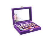 Classic Series Rings and Earrings Jewelry Box - Purple