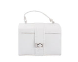 Stylish White Leather Jewelry Box Organizer