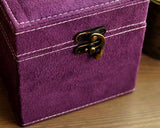 Retro Multi-purpose Three-tier Jewelry Box - Purple