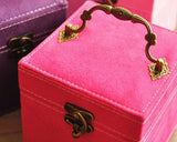 Retro Multi-purpose Three-tier Jewelry Box - Pink
