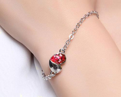 Sweet Heart Red Crystal Bracelet