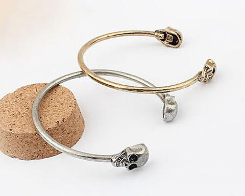 Rock Skull Gold Bangle