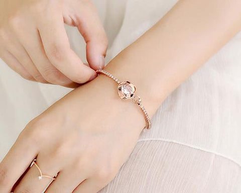 Classic Hollow Ball Crystal Bangle